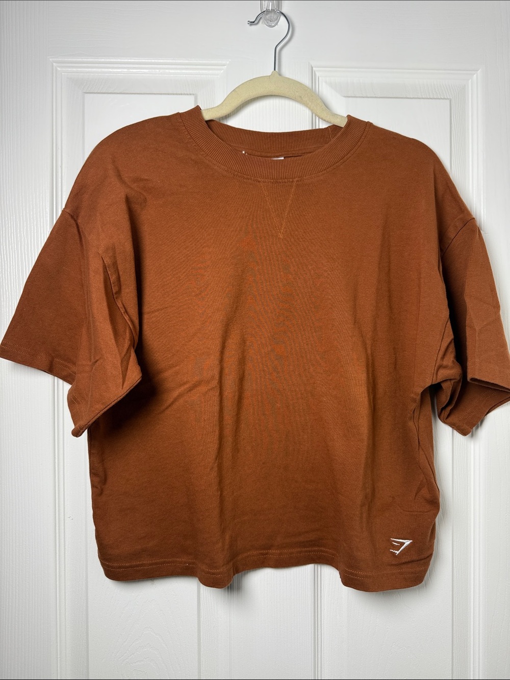 Gymshark Men’s Rust Orange Boxy Crewneck Tee
